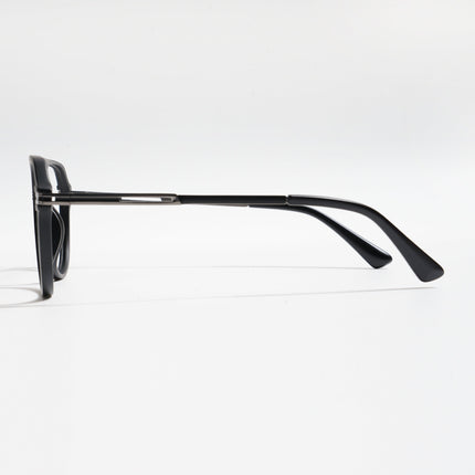 EyeJack Titex Matt Black & Grey Wayfarer Eyeglasses for Men & Women (18902CL263-C4)