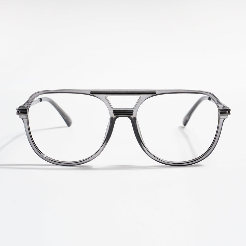 EyeJack Titex Shine Grey Wayfarer Eyeglasses for Men & Women (18902CL264-C5)