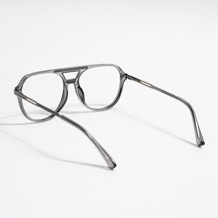EyeJack Titex Shine Grey Wayfarer Eyeglasses for Men & Women (18902CL264-C5)