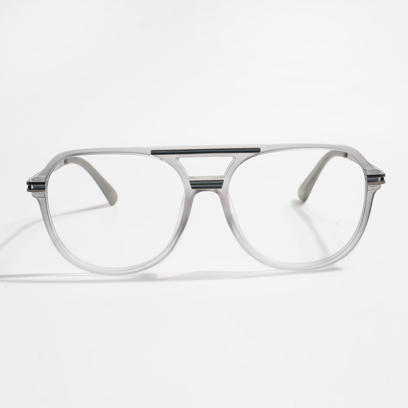 EyeJack Titex Matt Grey Wayfarer Eyeglasses for Men & Women (18902CL265-C6)