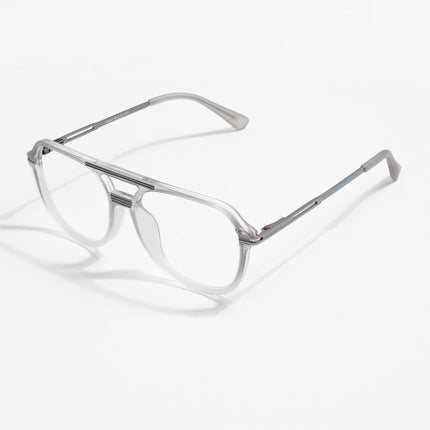 EyeJack Titex Matt Grey Wayfarer Eyeglasses for Men & Women (18902CL265-C6)
