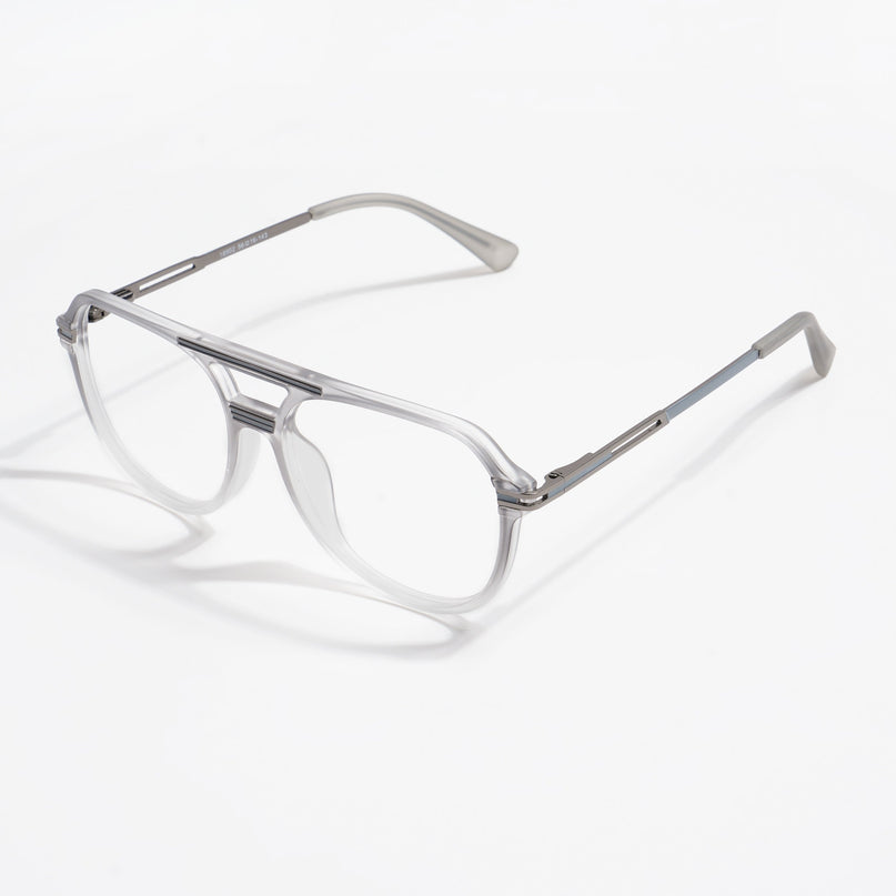 EyeJack Titex Matt Grey Wayfarer Eyeglasses for Men & Women (18902CL265-C6)