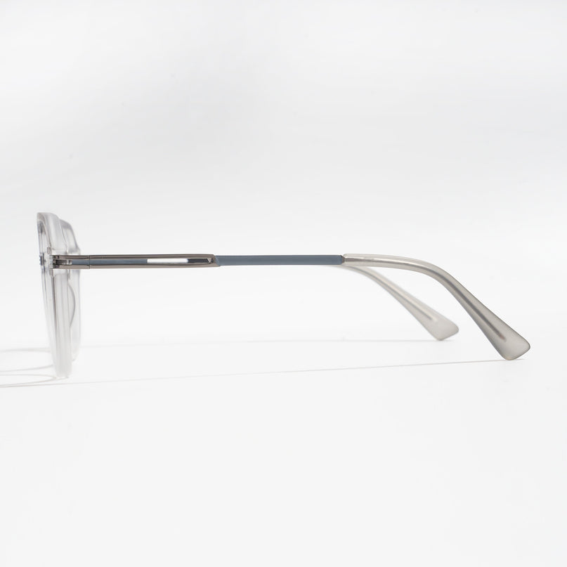 EyeJack Titex Matt Grey Wayfarer Eyeglasses for Men & Women (18902CL265-C6)