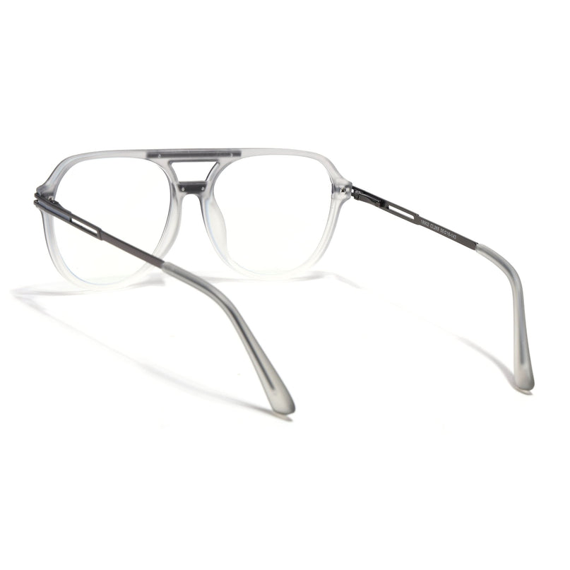 EyeJack Titex Matt Grey Wayfarer Eyeglasses for Men & Women (18902CL265-C6)