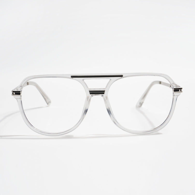 EyeJack Titex Transparent Wayfarer Eyeglasses for Men & Women (18902CL266-C7)