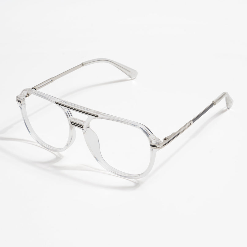 EyeJack Titex Transparent Wayfarer Eyeglasses for Men & Women (18902CL266-C7)