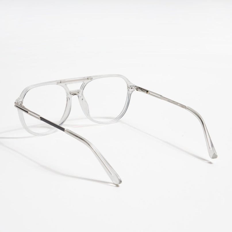 EyeJack Titex Transparent Wayfarer Eyeglasses for Men & Women (18902CL266-C7)