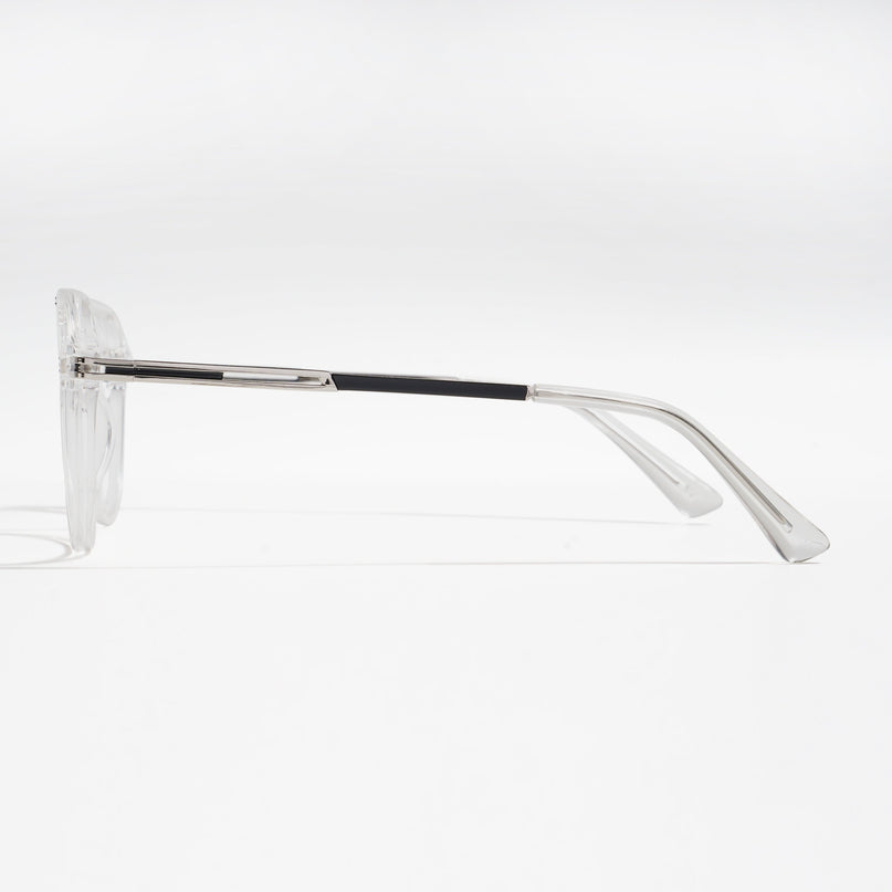 EyeJack Titex Transparent Wayfarer Eyeglasses for Men & Women (18902CL266-C7)