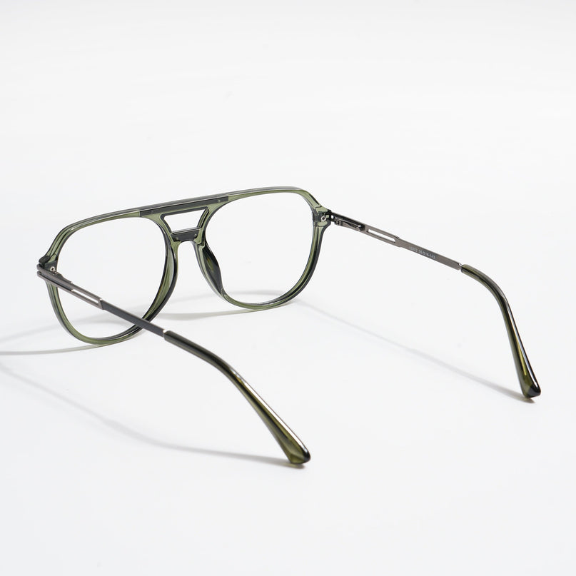 EyeJack Titex Green Wayfarer Eyeglasses for Men & Women (18902CL267-C8)