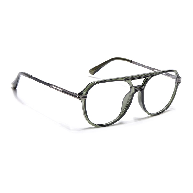 EyeJack Titex Green Wayfarer Eyeglasses for Men & Women (18902CL267-C8)