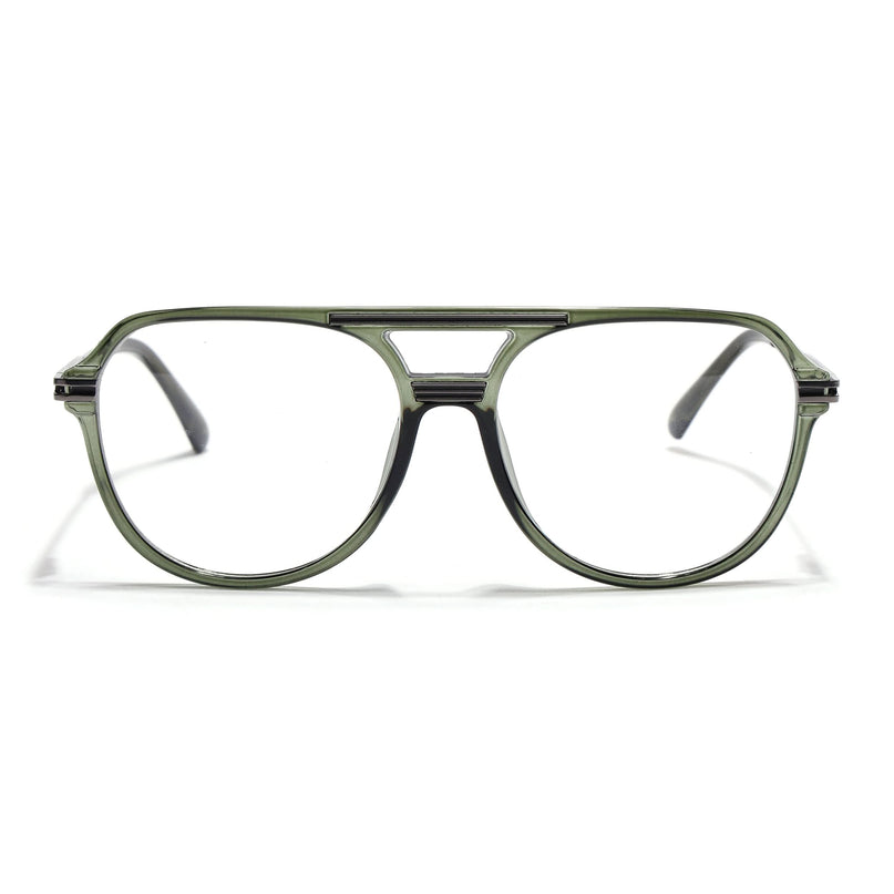 EyeJack Titex Green Wayfarer Eyeglasses for Men & Women (18902CL267-C8)