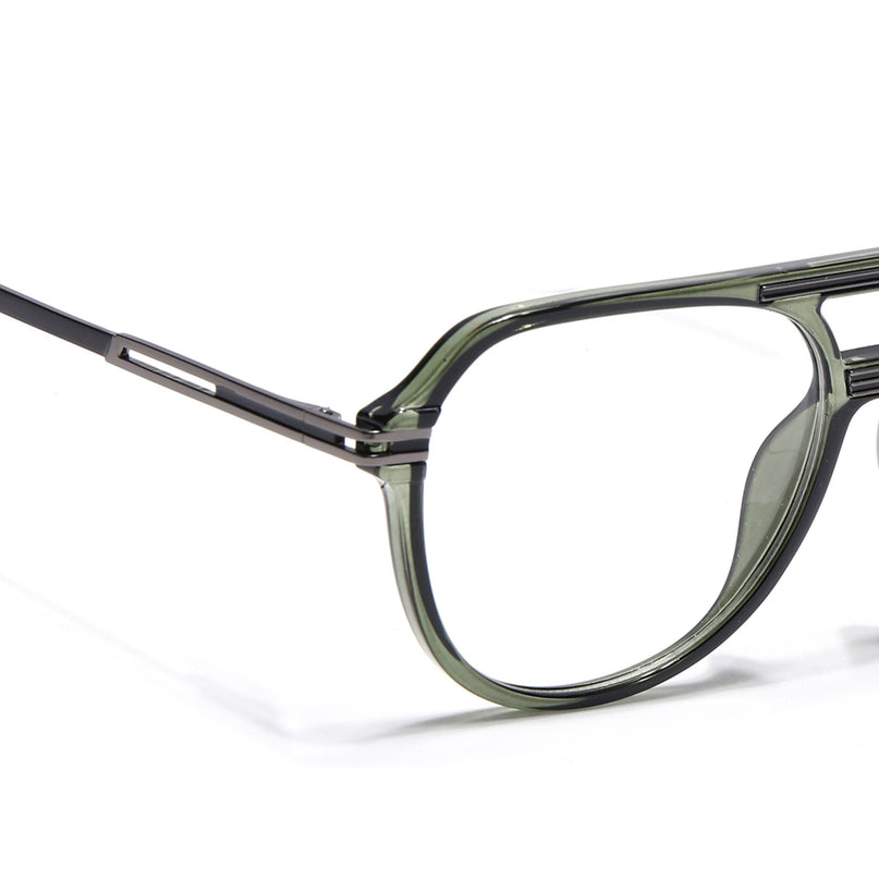 EyeJack Titex Green Wayfarer Eyeglasses for Men & Women (18902CL267-C8)