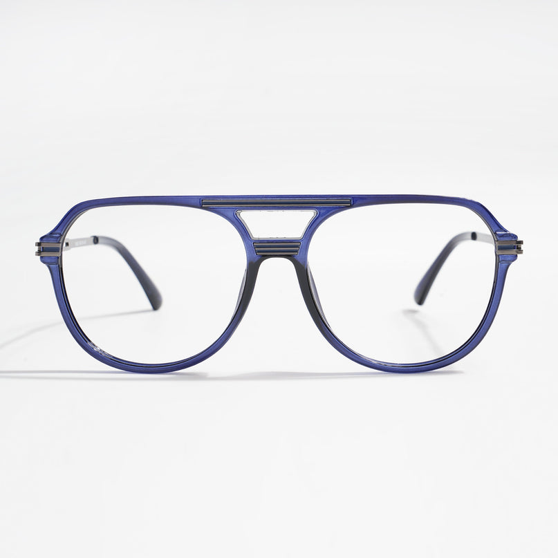EyeJack Titex Blue Wayfarer Eyeglasses for Men & Women (18902CL268-C9)