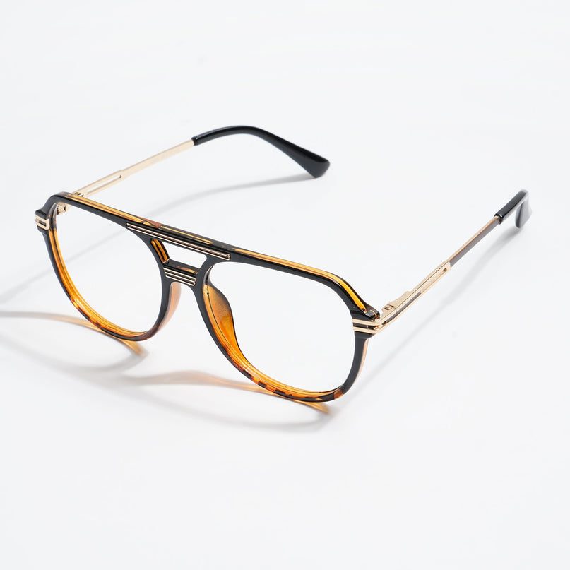 EyeJack Titex Demi Brown Wayfarer Eyeglasses for Men & Women (18902CL269-C10)