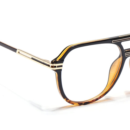 EyeJack Titex Demi Brown Wayfarer Eyeglasses for Men & Women (18902CL269-C10)