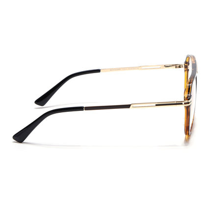 EyeJack Titex Demi Brown Wayfarer Eyeglasses for Men & Women (18902CL269-C10)