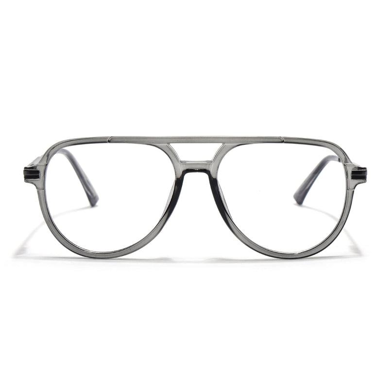 EyeJack Titex Shine Grey Wayfarer Eyeglasses for Men & Women (18903CL352-C5)