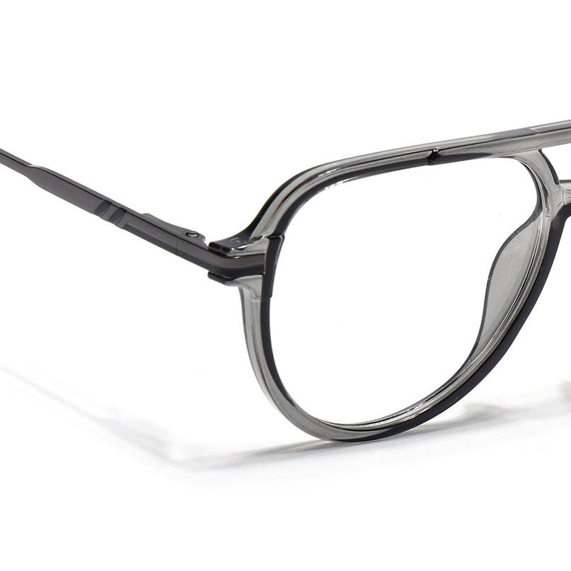 EyeJack Titex Shine Grey Wayfarer Eyeglasses for Men & Women (18903CL352-C5)