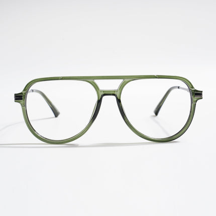 EyeJack Titex Green & Grey Wayfarer Eyeglasses for Men & Women (18903CL356-C9)