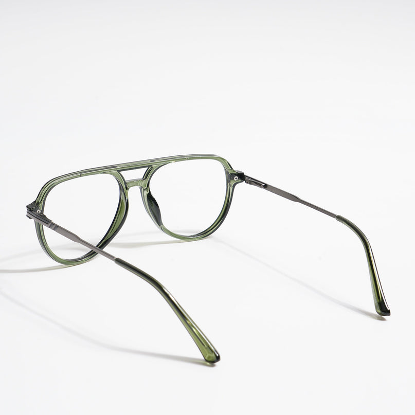 EyeJack Titex Green & Grey Wayfarer Eyeglasses for Men & Women (18903CL356-C9)