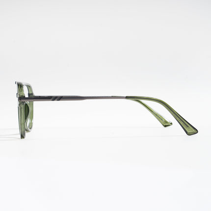 EyeJack Titex Green & Grey Wayfarer Eyeglasses for Men & Women (18903CL356-C9)