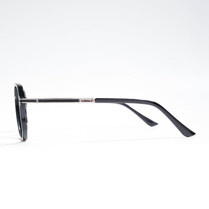 EyeJack Titex Shine Black & Silver Wayfarer Eyeglasses for Men & Women (18904CL271-C2)