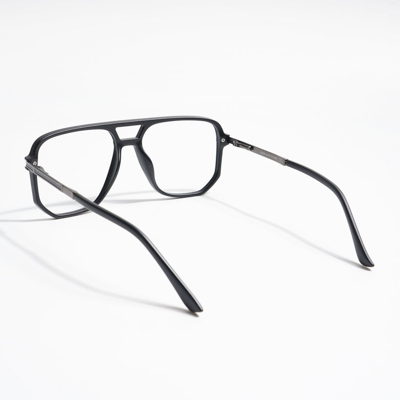 EyeJack Titex Matt Black & Grey Wayfarer Eyeglasses for Men & Women (18904CL273-C4)
