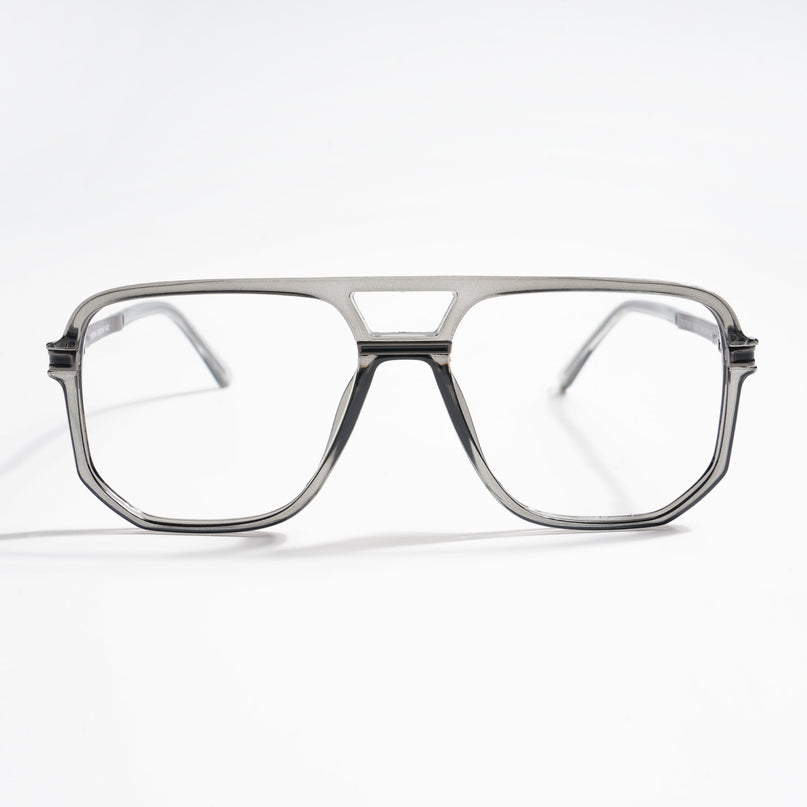 EyeJack Titex Shine Grey Wayfarer Eyeglasses for Men & Women (18904CL274-C5)