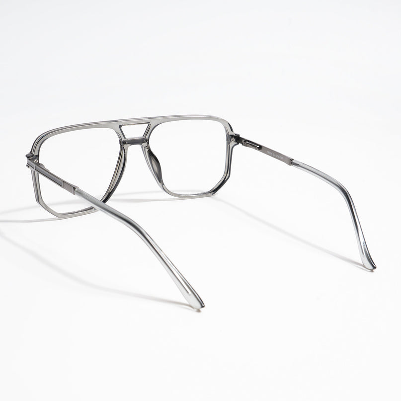 EyeJack Titex Shine Grey Wayfarer Eyeglasses for Men & Women (18904CL274-C5)