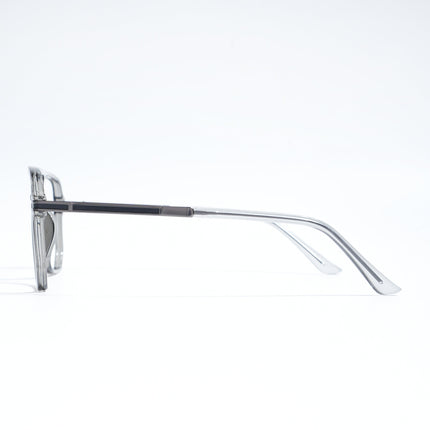 EyeJack Titex Shine Grey Wayfarer Eyeglasses for Men & Women (18904CL274-C5)