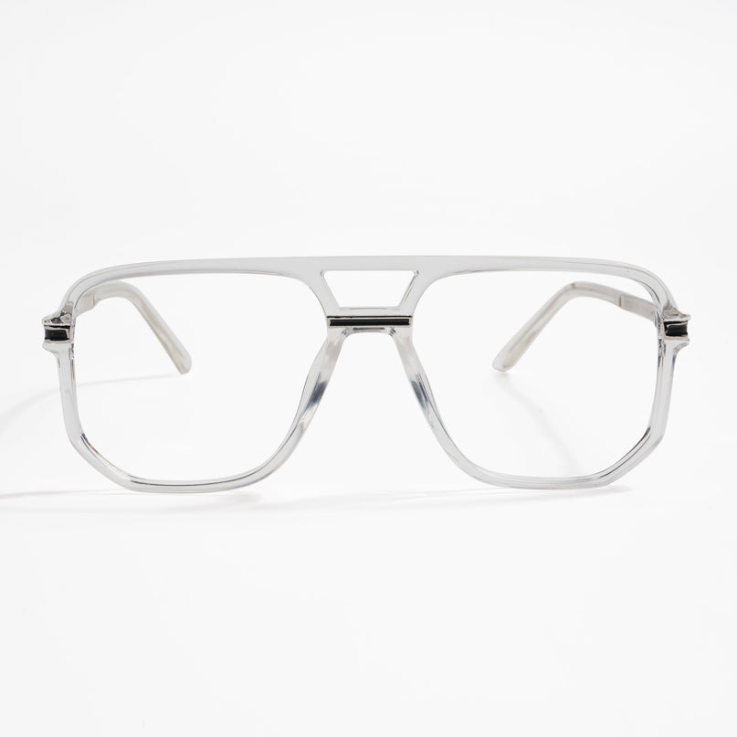 EyeJack Titex Transparent Wayfarer Eyeglasses for Men & Women (18904CL276-C7)