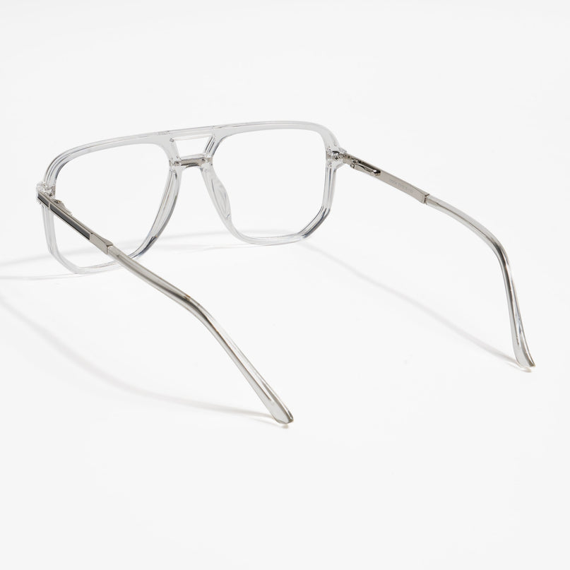 EyeJack Titex Transparent Wayfarer Eyeglasses for Men & Women (18904CL276-C7)