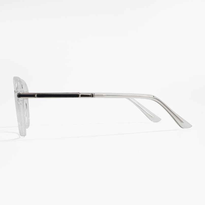 EyeJack Titex Transparent Wayfarer Eyeglasses for Men & Women (18904CL276-C7)