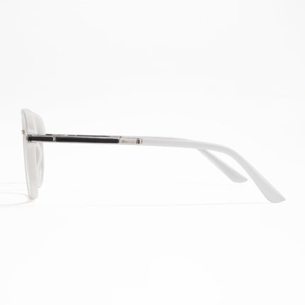 EyeJack Titex White Wayfarer Eyeglasses for Men & Women (18904CL277-C8)