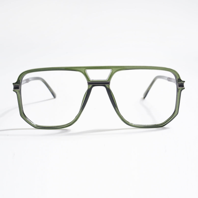 EyeJack Titex Green Wayfarer Eyeglasses for Men & Women (18904CL278-C9)