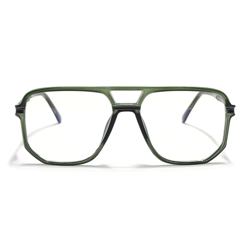 EyeJack Titex Green Wayfarer Eyeglasses for Men & Women (18904CL278-C9)