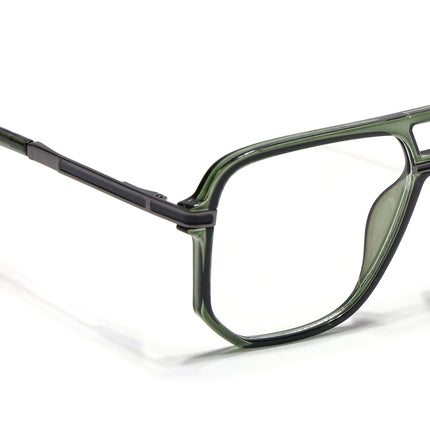 EyeJack Titex Green Wayfarer Eyeglasses for Men & Women (18904CL278-C9)