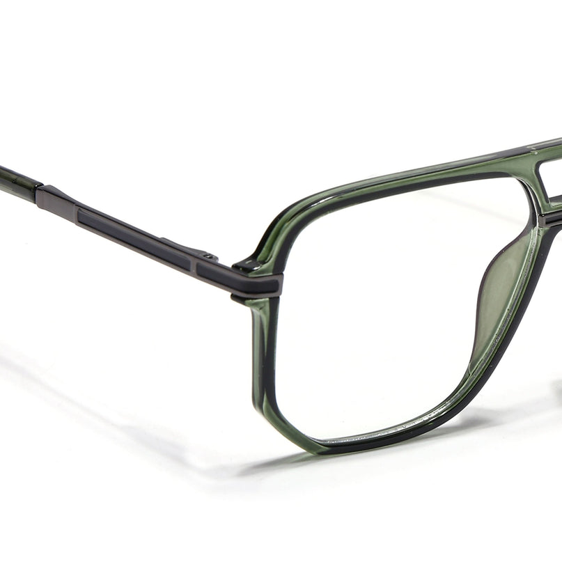 EyeJack Titex Green Wayfarer Eyeglasses for Men & Women (18904CL278-C9)