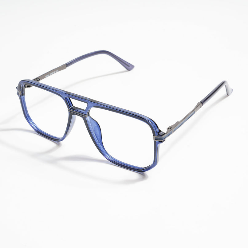 EyeJack Titex Blue Wayfarer Eyeglasses for Men & Women (18904CL279-C10)