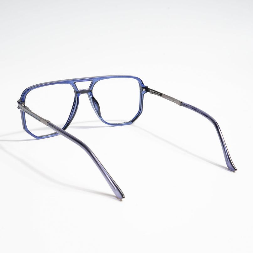 EyeJack Titex Blue Wayfarer Eyeglasses for Men & Women (18904CL279-C10)