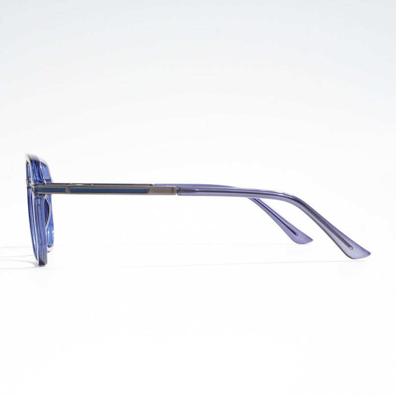 EyeJack Titex Blue Wayfarer Eyeglasses for Men & Women (18904CL279-C10)