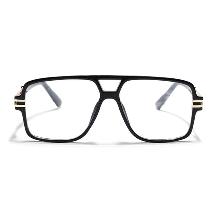 EyeJack Titex Shine Black & Golden Wayfarer Eyeglasses for Men & Women (18905CL283-C3)