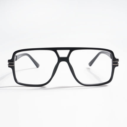 EyeJack Titex Matt Black & Grey Wayfarer Eyeglasses for Men & Women (18905CL284-C4)