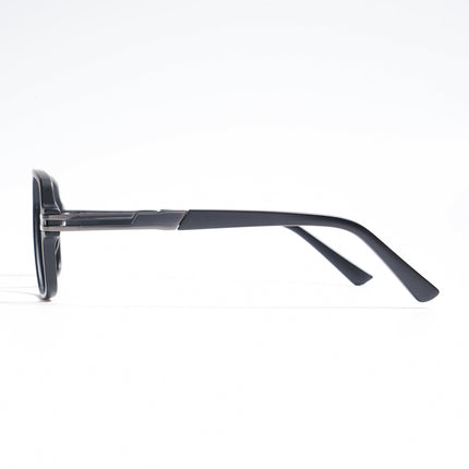 EyeJack Titex Matt Black & Grey Wayfarer Eyeglasses for Men & Women (18905CL284-C4)