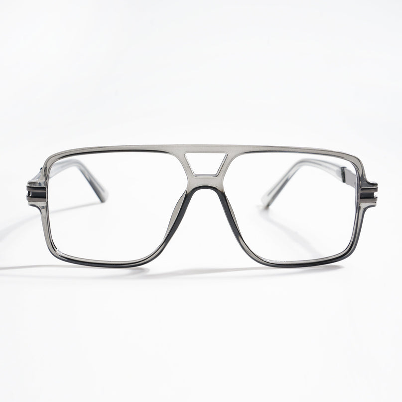 EyeJack Titex Shine Grey Wayfarer Eyeglasses for Men & Women (18905CL285-C5)