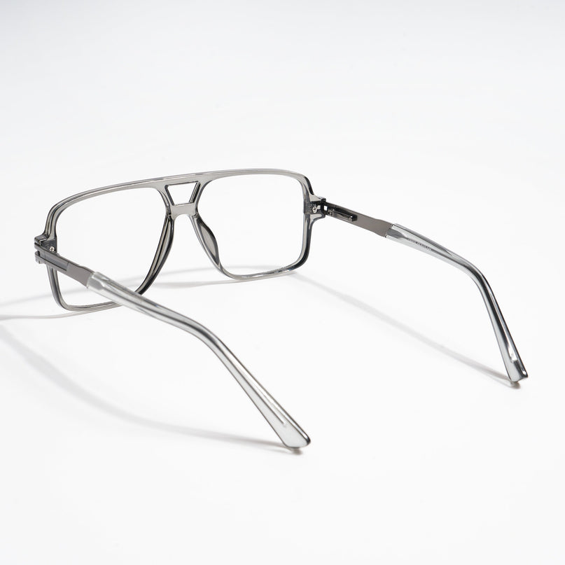 EyeJack Titex Shine Grey Wayfarer Eyeglasses for Men & Women (18905CL285-C5)