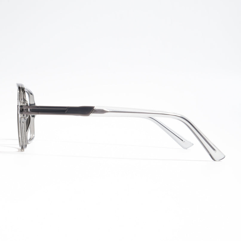 EyeJack Titex Shine Grey Wayfarer Eyeglasses for Men & Women (18905CL285-C5)