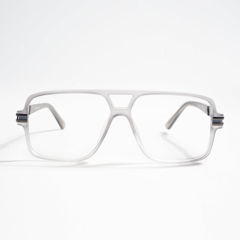 EyeJack Titex Matt Grey Wayfarer Eyeglasses for Men & Women (18905CL286-C6)