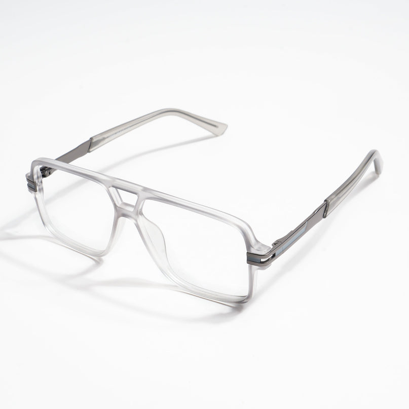 EyeJack Titex Matt Grey Wayfarer Eyeglasses for Men & Women (18905CL286-C6)