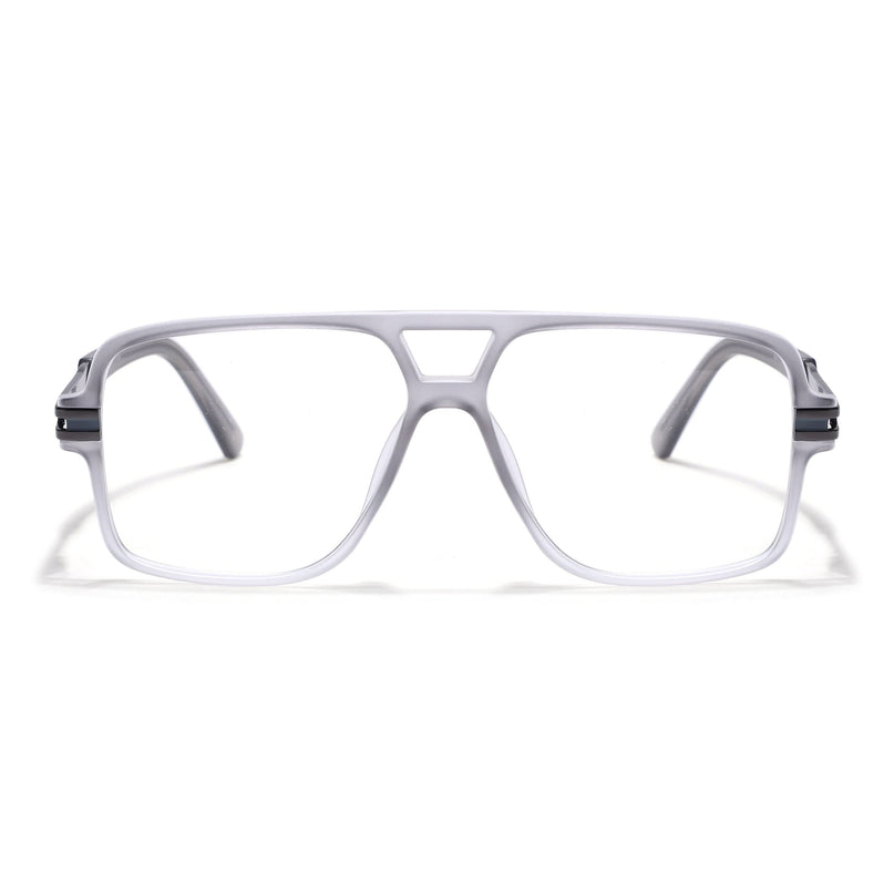 EyeJack Titex Matt Grey Wayfarer Eyeglasses for Men & Women (18905CL286-C6)